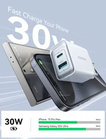 Įkroviklis Joyroom JR-TCF15 30W USB-C/USB-A baltas