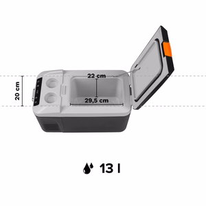 Teesa professional 13 L compressor travel refrigerator with freezing function, DC 12/24 V, AC 230 V