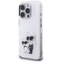 Karl Lagerfeld IML Aquarelle Karl & Choupette & Logo deklas iPhone 16 Pro Max - baltas