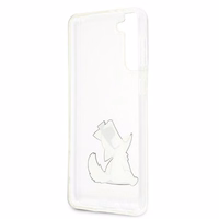 Karl Lagerfeld Choupette Fun dėklas Samsung Galaxy S21+ - Skaidrus