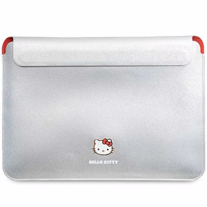 Hello Kitty PU Metal Logo dėklas 14" nešiojamam kompiuteriui - sidabrinis
