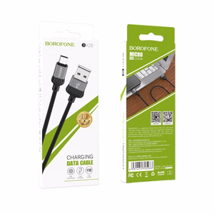 Borofone Kabelis BX28 Dignity - USB į Micro USB - 2,4A, 1 metras, pilkas