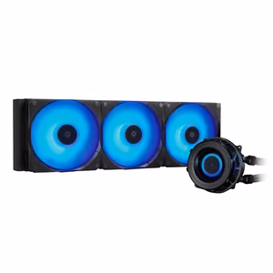 Chieftec CLC-360-VRM-RGB – 360 mm vientisa RGB skysčiu aušinama procesoriaus sistema su 12 cm ventiliatoriais, juoda