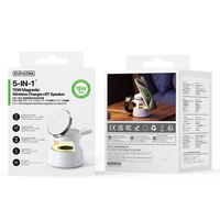 DUZZONA W23 5-in-1 magnetinė belaidžio įkrovimo stotis su Bluetooth garsiakalbiu