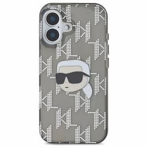 Karl Lagerfeld IML Karl Head Electroplated Dėklas telefonui iPhone 16 - juodas