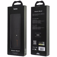 Dirželis Audi Sport Red Logo Silicone Watch Strap skirtas Apple Watch 44/45/46/49mm juodas