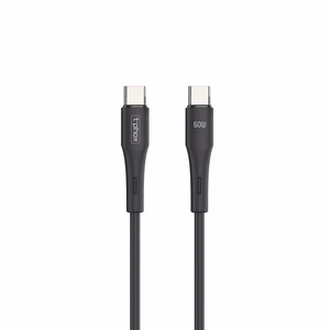 T-PHOX LAIDAS GENTLE USB-C/USB-C 60W JUODAS