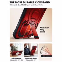 Supcase ArmorBox Mag MagSafe Dėklas for Samsung Galaxy S26 Ultra - raudonas and juodas