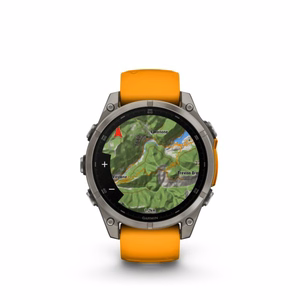 Išmanusis laikrodis Garmin Fenix 8 Sapphire oranžinis