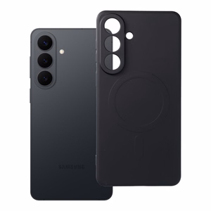 Silikoninis magnetinis dėklas telefonui, suderinamas su MagSafe, skirtas SAMSUNG S26 Edge, juodas
