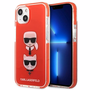 Karl Lagerfeld Karl&Choupette Head dėklas iPhone 13 / 14 / 15, raudonas