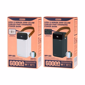 Išorinė baterija Power Bank Remax RPP-565 22.5W 60000mAh pilka