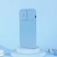 Nillkin CamShield Silky Silikoninis dėklas iPhone 14 Pro Max silikoninis dėklas su kameros apsauga mėlynas