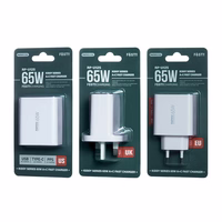 Įkroviklis Remax RP-U125 65W GaN USB-C/USB-A baltas