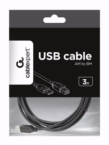 Gembird CCP-USB2-AMBM-10 USB laidas 3.04 m USB A USB B juodas