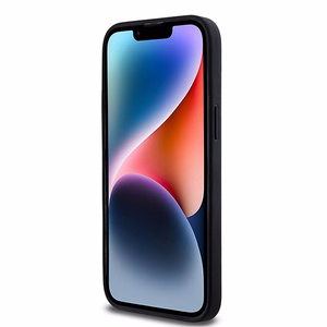 DKNY Odinis languotas mono raštas ir spausdintos juostos dėklas telefonui iPhone 14 Pro Max - juodas