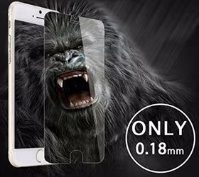 LCD apsauginis stikliukas "Gorilla 0.18mm" Apple iPhone 17 Pro Max juodas be įpakavimo