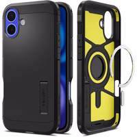 Spigen Tough Armor Magnetinis dėklas su stovu iPhone 16 - juodas