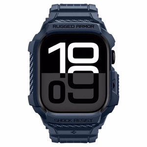 SPIGEN RUGGED ARMOR “PRO” V2 APPLE WATCH 10 / 11 (42 MM) tamsiai mėlynas