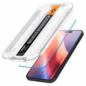 Spigen Glas.tR EZ Fit grūdintas apsauginis stiklas iPhone 15 / 16 – 2 vnt.