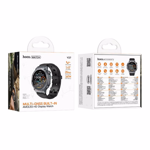 Išmanusis laikrodis Hoco 1,43" AMOLED GPS su skambinimo funkcija Y37 juodas