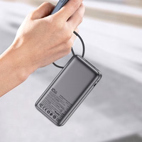 Išorinė baterija Power Bank Acefast M7-10000 PD30W With Cable 10000mAh juoda