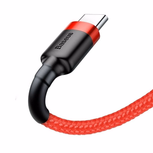USB-C kabelis Baseus Cafule 2A 2 m (raudonas)