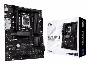 Asrock B860 Pro-A pagrindinė plokštė Intel B860 LGA 1851 (Socket V1) ATX