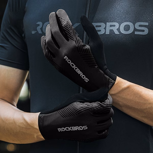 Rockbros cycling gloves spring/summer/autumn, full, size: XXL - black