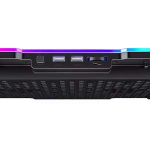 Wozinsky WDCX-A26 NitroCool RGB žaidimų nešiojamojo kompiuterio aušinimo kilimėlis juodas