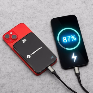 Išorinė baterija su MagSafe Forcell F-Energy SuperSlim F5K8 QC4.0 PD3.0 15W 5000 mAh juoda