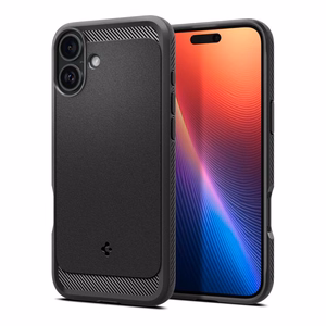 Spigen Rugged Armor Magnetinis dėklas iPhone 16 - juodas