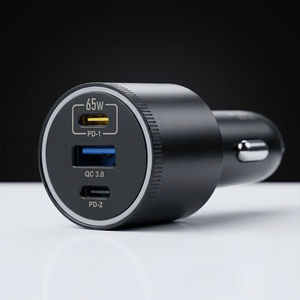 Blavec Automobilinis įkroviklis BS-06D-C Trip - USB + 2xType C - QC 3.0 18W PD 65W su Type C to Type C (CCBS06DCQ-U2CB) juodas