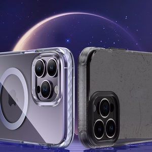 Kingxbar PQY Ice Crystal Series magnetinis dėklas telefonui iPhone 14 Plus MagSafe sidabrinis