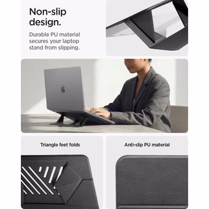 Spigen SlimFold LD201-S6 nešiojamojo kompiuterio stovas, pilkas