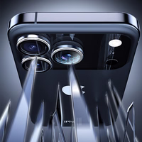 Rock Pure Series Kameros objektyvo stiklas ant iPhone 17 kameros (2 vnt.) juodas