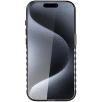 Audi IML Magnetinis dėklas su dideliu logotipu telefonui iPhone 15 Pro - juodas