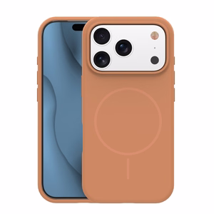 Silicone Thin Mag dėklas iPhone 17 Pro 6,3" karamelė