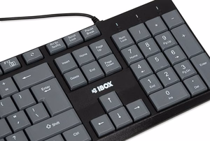 iBOX Eris USB klaviatūra, pilka/juoda