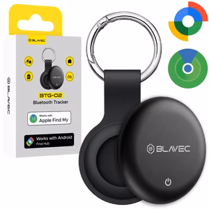 Blavec BTG-02 Bluetooth tracker with keyring for Apple and Android (BTBTG02-B), black