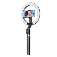 Blavec Selfie žiedo lempa Aura LED žiedas P-55 25cm trikojis + nuotolinio valdymo pultas + 2,3 metrai (RLP55-TRB23) juoda