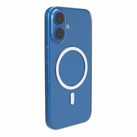 Puro 03 Mag MagSafe silikoninis dėklas telefonui iPhone 16 Plus - permatomas