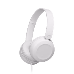 JVC HAS-31 WE laidinės ant ausų dedamos ausinės su valdikliu ir mikrofonu, baltos