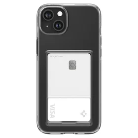 Spigen Crystal Slot dėklas telefonui iPhone 15 Plus - skaidrus