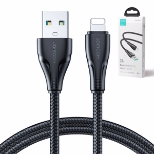 Joyroom Surpass Series A11 USB-A / Lightning 2.4A kabelis 2 m - juodas