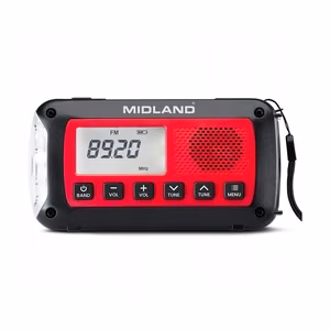 Midland ER100 avarinis radijas su 2600 mAh akumuliatoriumi
