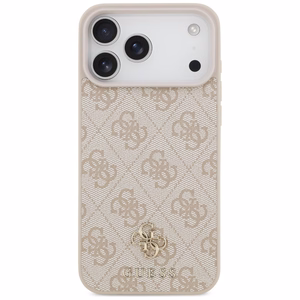Guess 4G Small Classic Logo MagSafe dėklas, skirtas iPhone 17 Pro Max / 18 Pro Max, rožinis