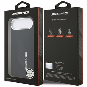 AMG silikoninis didelių rombų magnetinis dėklas telefonui iPhone Air - juodas