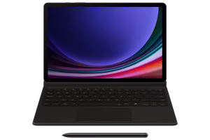 DX725UB klaviatūra su dėklu „Samsung Galaxy Tab S9/S9 FE/S10 FE/S10 Lite“, juoda
