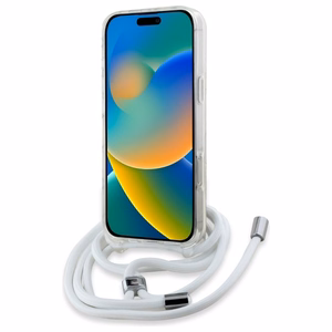 Karl Lagerfeld IML per petį monograminis Karl ir Choupette galvos MagSafe dėklas iPhone 16 Pro - skaidrus